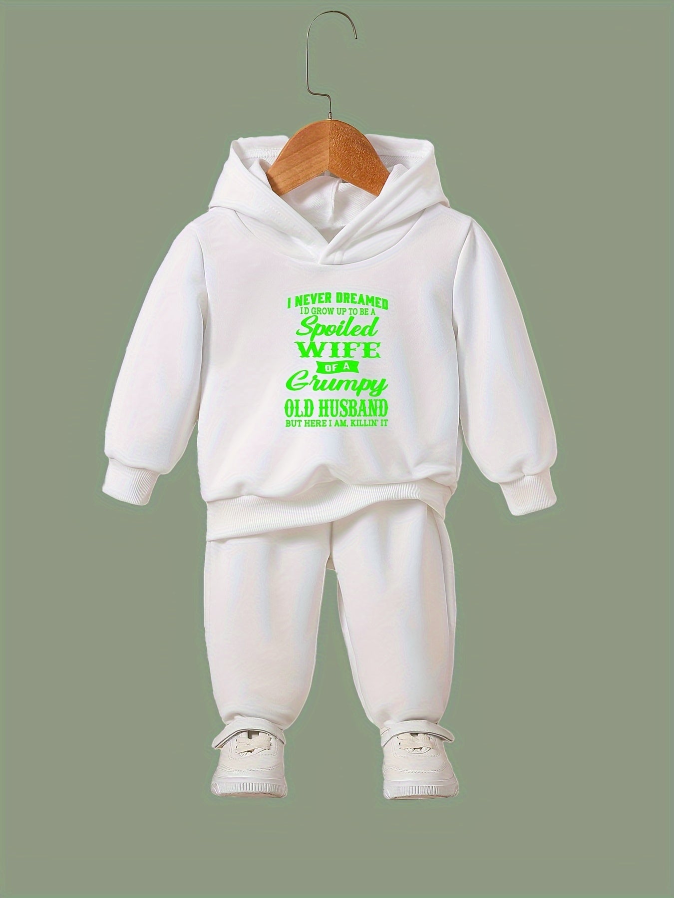 NEVER DREAMED 2pcs Set Girls Casual Comfy Activewear Set For Spring Fall Sports
