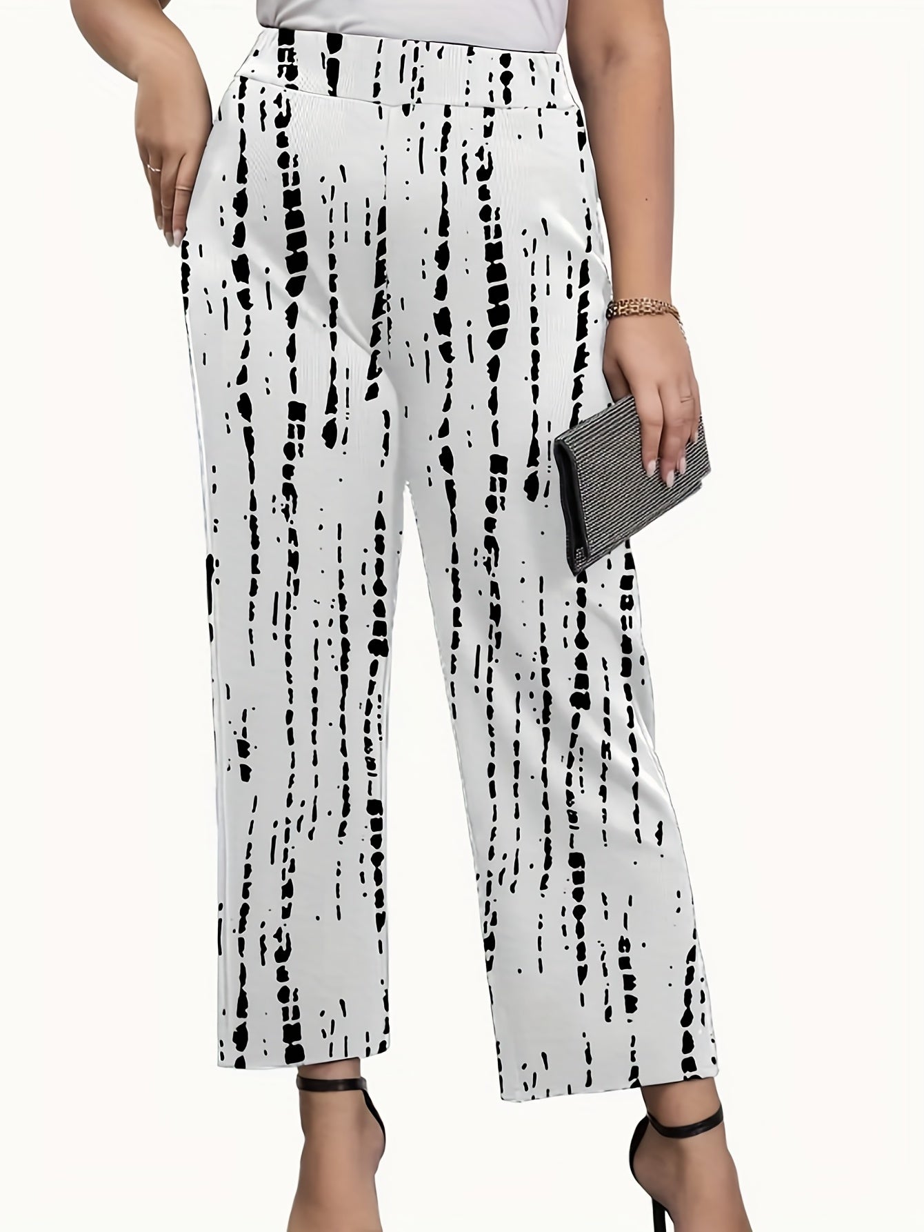  Tie Dye Wide Leg High Rise Trousers