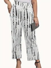  Tie Dye Wide Leg High Rise Trousers