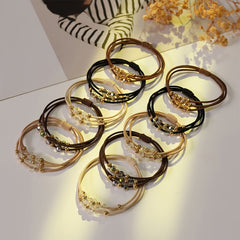 2pcs Bracelet Hair Ties Decorative Ponytail Holders Elastic Hair Bands