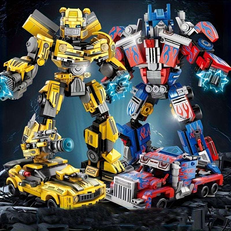 2 in 1 Transforming Car Model Building Set ABS Building Bricks Toy