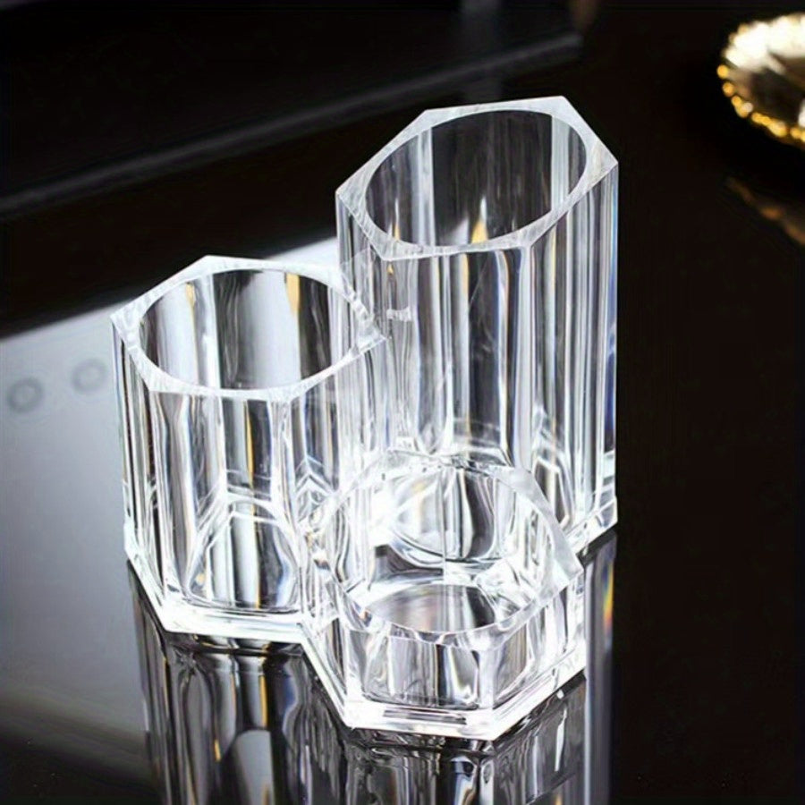 Clear Acrylic Makeup Organizer for Desk Storage