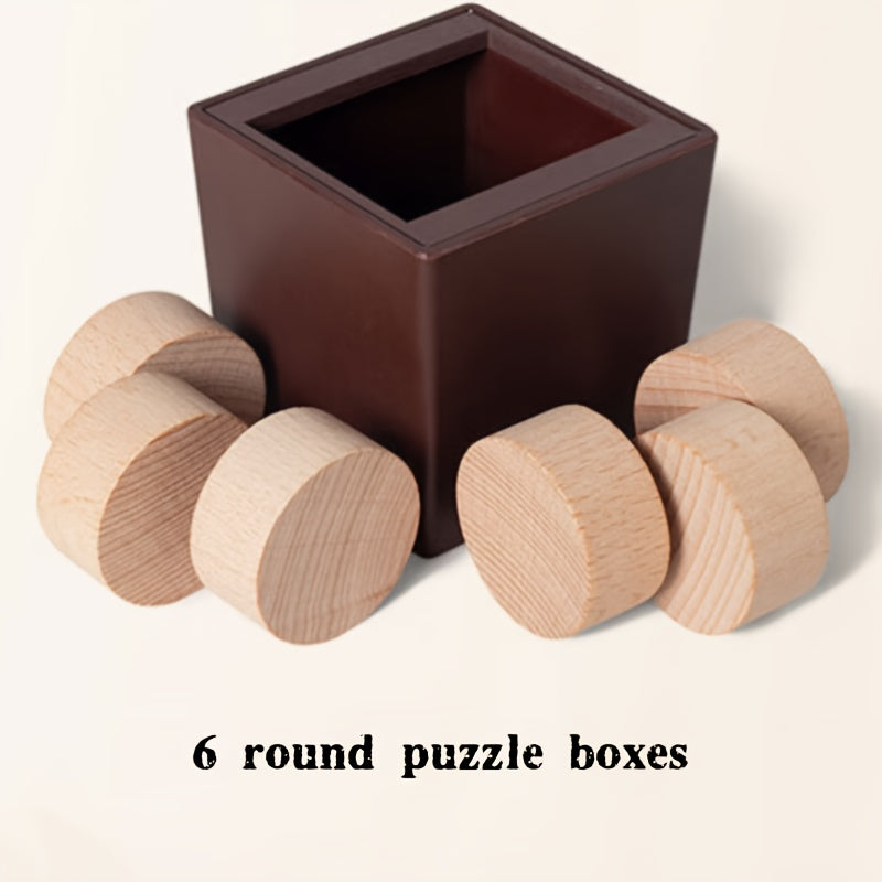 Brain Teaser Puzzle Box with 6 Building Blocks - Challenging Educational Game