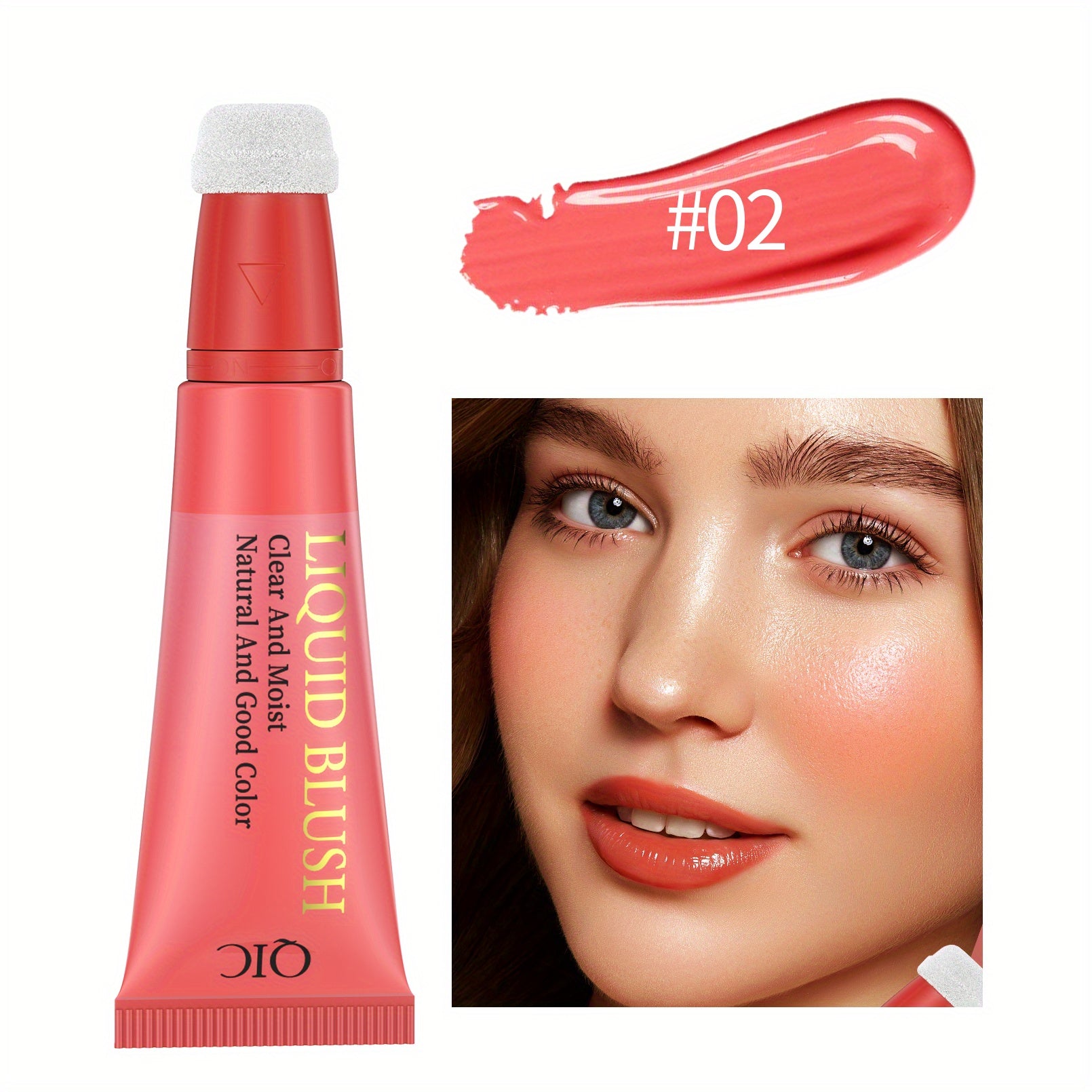 6-Color Hydrating Blush Cream, Long-Lasting & Waterproof Liquid Rouge