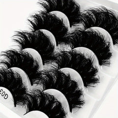 5 Pairs Crisscross Faux Mink Lashes Thick False Eyelashes Extension for Party