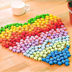 540 Origami Stars Paper Double Sided 7 Colors Rainbow Series