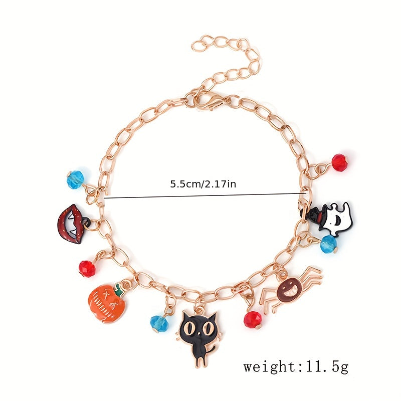 Halloween Christmas Bracelet Santa Claus Snowman Crystal Bracelet