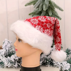 Thickened Plush Santa Claus Hat Winter Accessories Christmas Party Decors