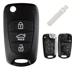 Hyundai Kia Key Fob Case 3 Buttons Flip Folding