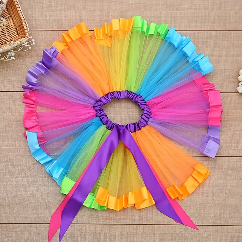 Colorful Rainbow Baby Tutu Skirt for Newborn Photography
