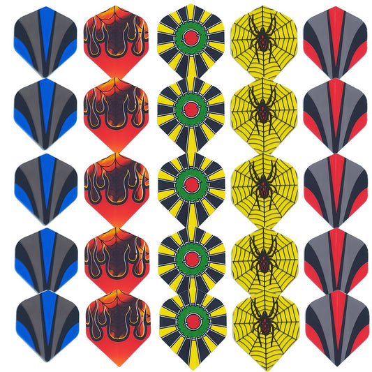 25pcs Darts Wings National Flag Pattern Darts Accessories