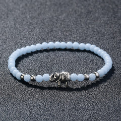 Glowing Elephant Bracelet Beaded Stretch