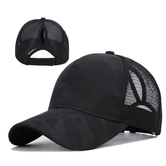 Kids Mesh Sunshade Ponytail Baseball Cap