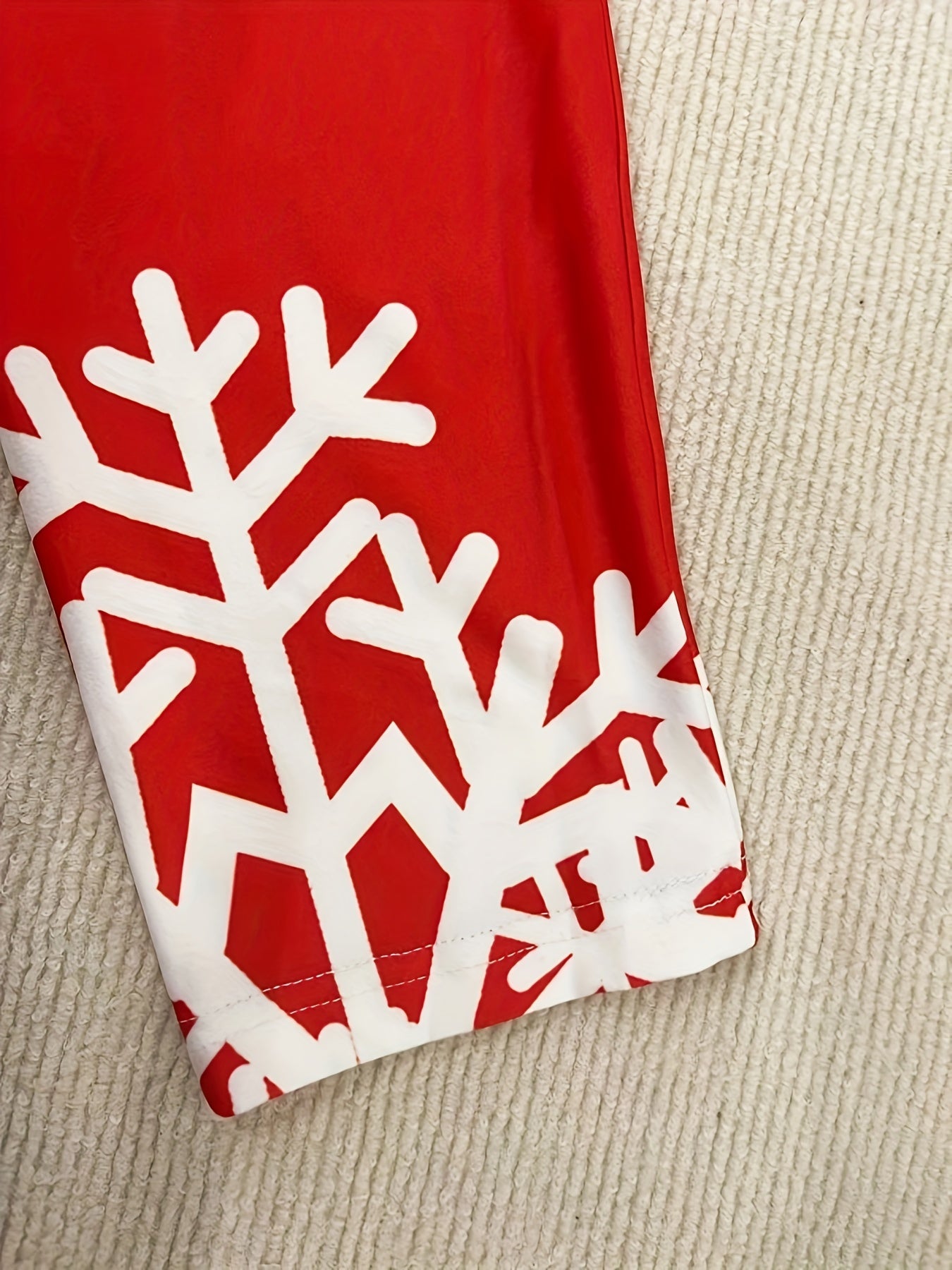  Christmas Leggings Women's Plus Santa Claus & Snowflake Print
