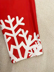  Christmas Leggings Women's Plus Santa Claus & Snowflake Print