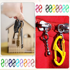 10pcs Mini Spring Keychain Buckles Camping Hiking Tools