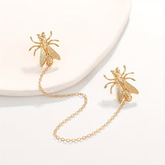 Music Note Snowflake Tassel Chain Brooch Insect Bee Cicada Beetle Tassel Chain