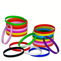 120pcs Silicone Rubber Bracelets for Kids Party Supplies
