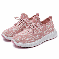 Women's Knitted Road Running Shoes Lightweight & Breathable Lace Up Sports Shoes