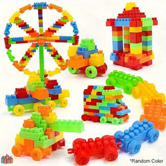 100pcs Building Block Set Assembly Toy Durable Plastic Relax Toys