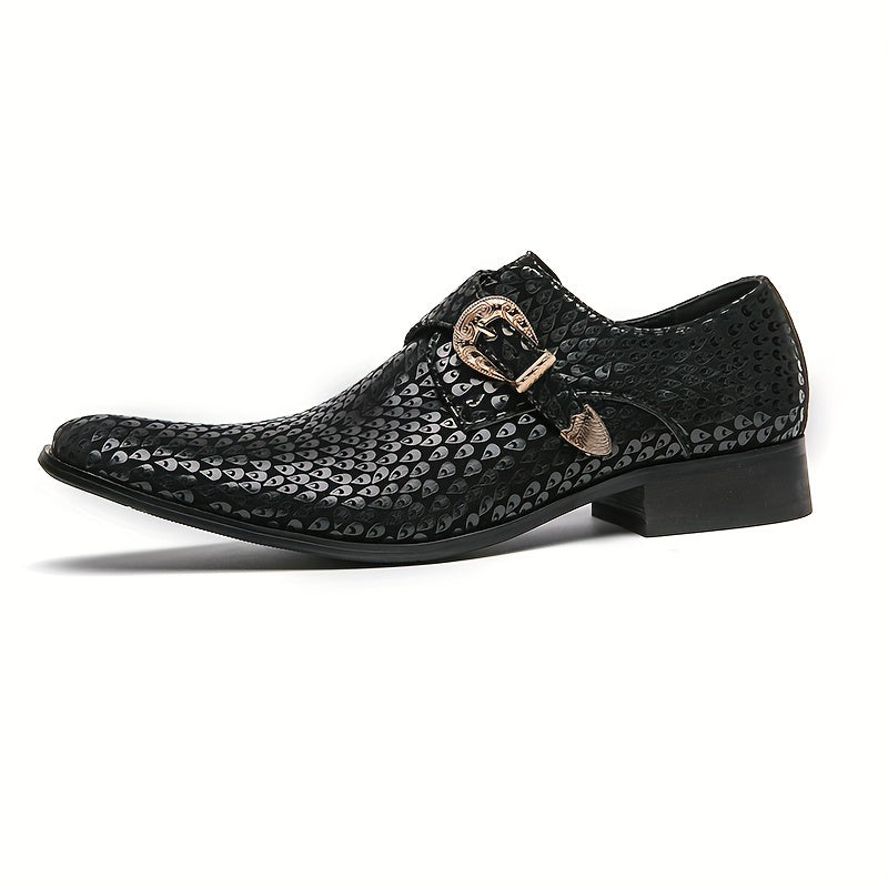 Women's Buckle Strap Oxfords Square Toe Low Top Shoes