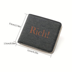 Men's Business Wallet card Slot RICH Solid Wallet