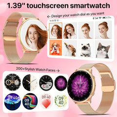 Women's Calling Smartwatch 3 Round Smartwatch with 100 Sports Modes