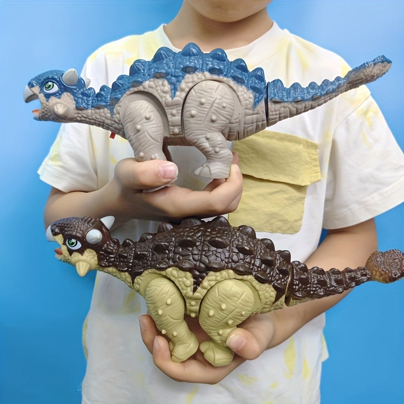 Light-Up Triceratops Dinosaur Toy w/Sound Plastic Figurine