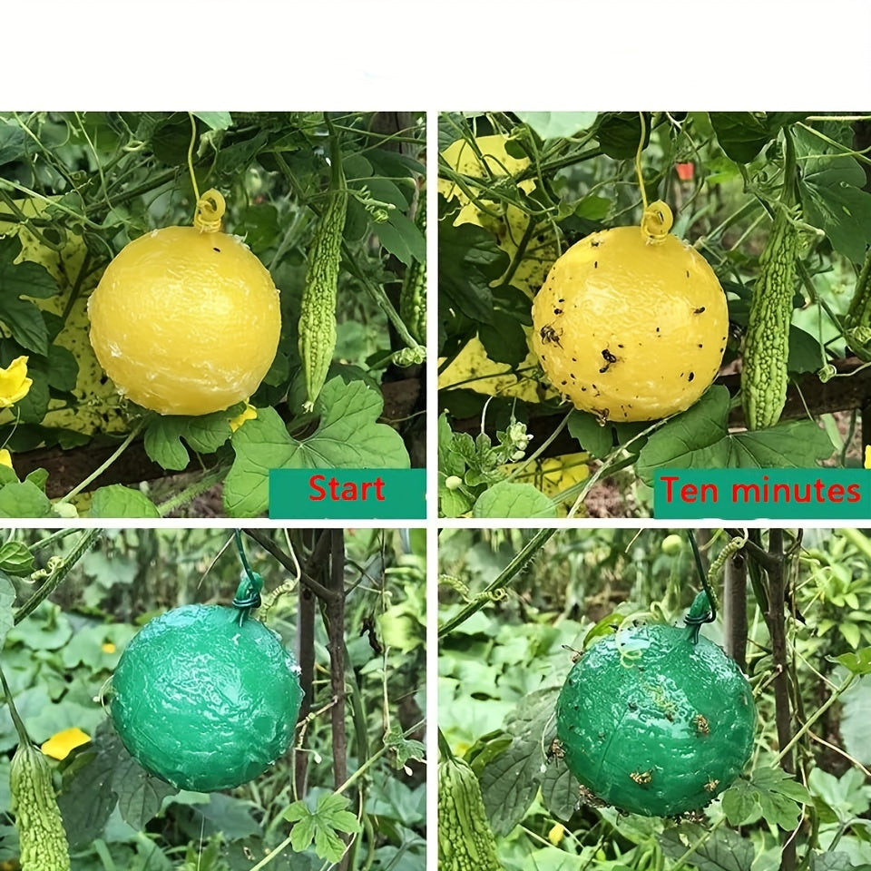 1pc Pumpkin Sticky Fly Trap Ball - Outdoor Pest Control