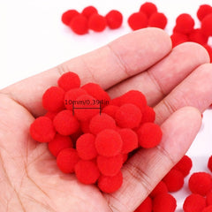 250pcs Mini Pompom Balls DIY Red Small Animals Christmas Table Decoration