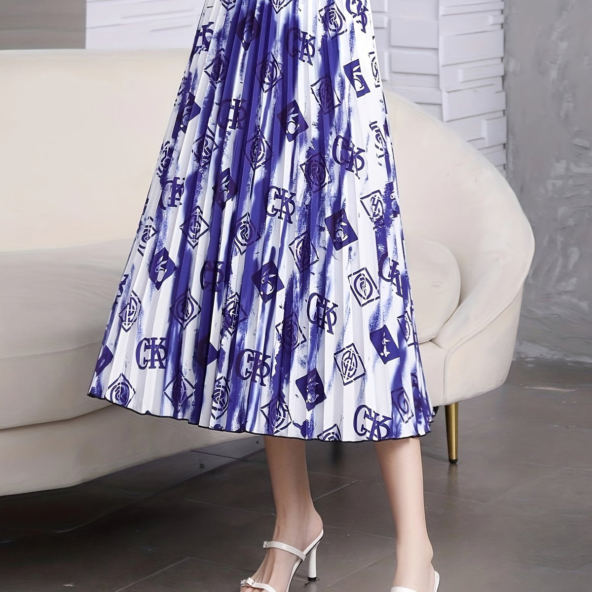  Tie Dye High Rise Maxi Skirt