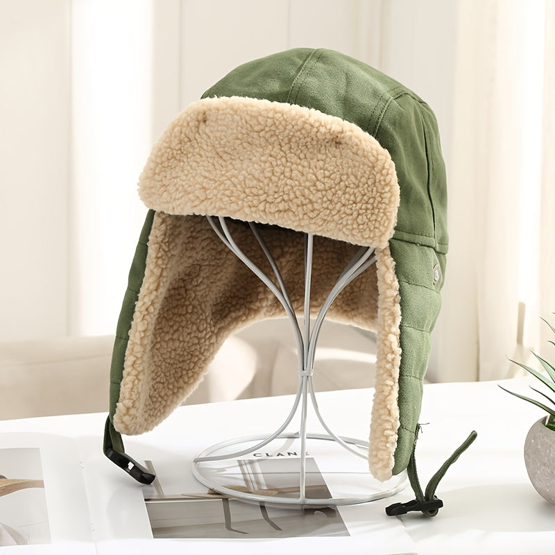 Men's Winter Ushanka Hat with Adjustable Buckle