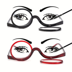 Makeup Reading Glasses Flip Lens Cosmetic Make Up Eye Glasses