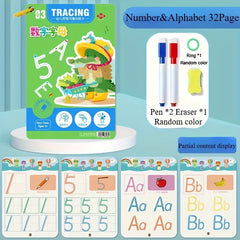 Kids Tracing Letters Numbers Flashcards & Coloring Book