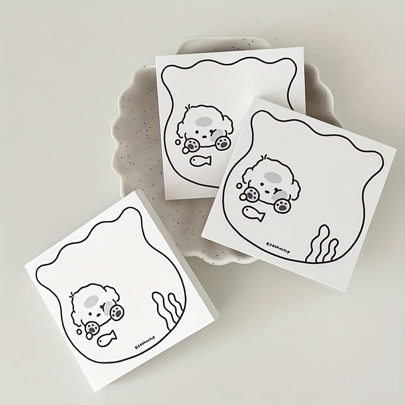 Cartoon Dog Note Pad 50 Sheets Tear off Non adhesive Note Paper