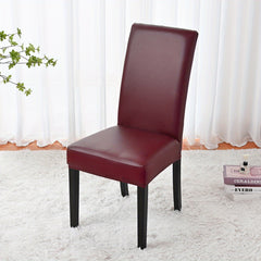 1pc Elastic Leather Stretch Dining Chair Slipcovers Universal Chair Slipcover