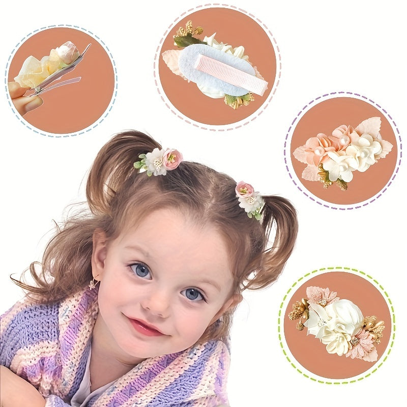 3pcs Duck Beak Clip Rhinestone Children's Hair Accessories