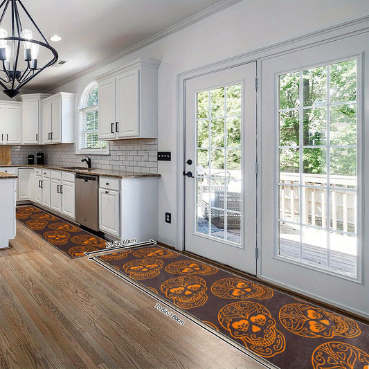 Gothic Halloween Runner Rugs Of The Dead Laundry Room Rug