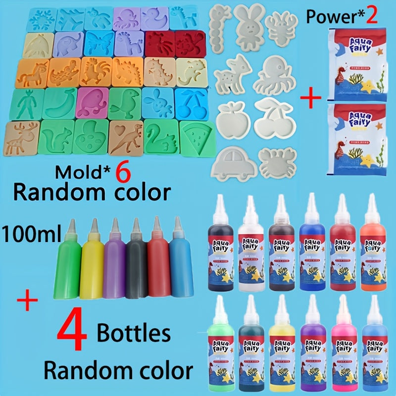 DIY Magic Water Elf Ocean Mold Set 3D Handcraft Kit Gel Toy Children's Bath