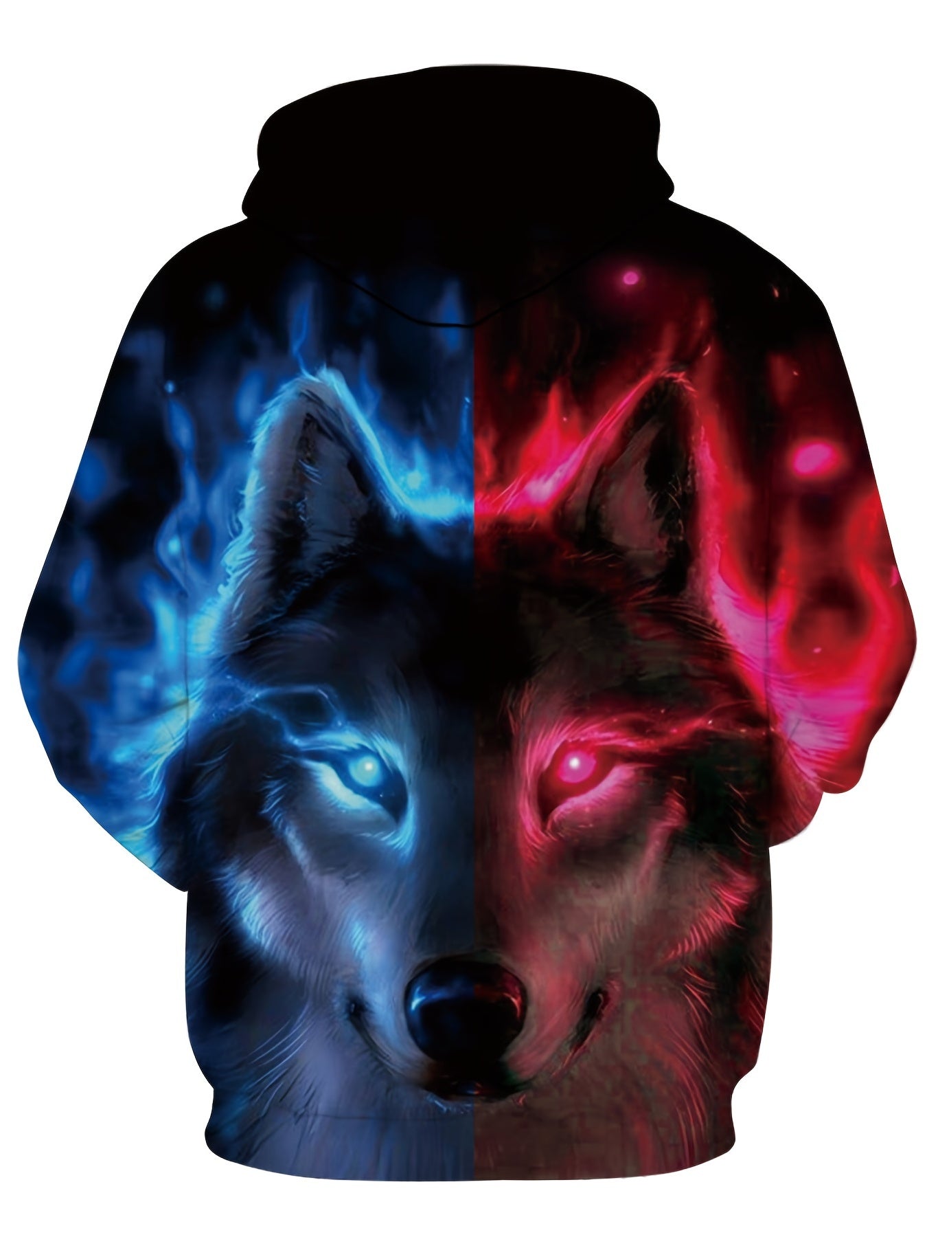 Wolves 3D Print Hoodies for Men Graphic Hoodie with Kangaroo Pocket