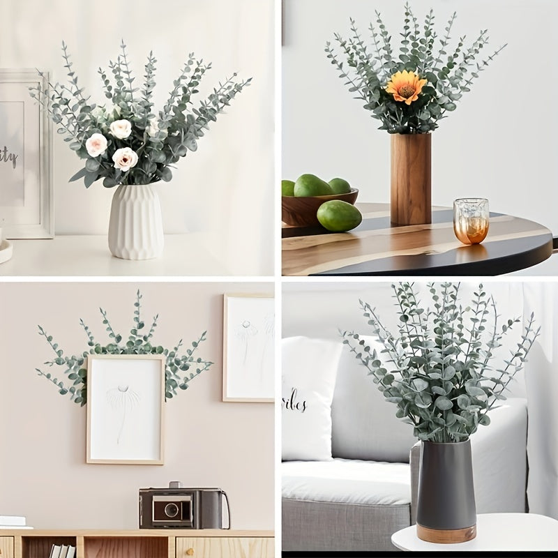 24pcs Artificial Eucalyptus Branches for Room Decoration