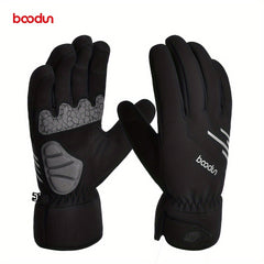 Thickened Long Finger Cycling Gloves Waterproof Skiing Gloves