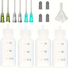 30ml Needle Tip Applicator Bottle Set with Needle Tips & Mini Funnel