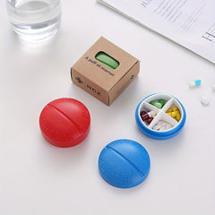 Portable Pill Box Compact Travel Pill Organizer with Sealed Compartments