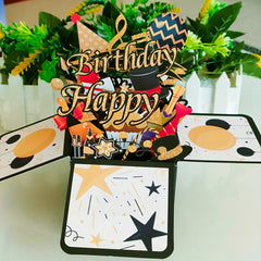 3D Pop Up Birthday Card For Husband Wife Men Women