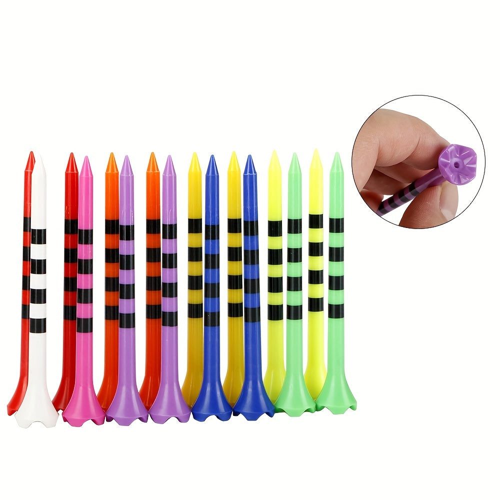 50pcs Mixed Plastic Golf Tee Reduce Friction & Side Spin Golf Reusable