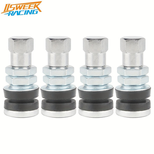 4pcs TR161 Tubeless Tire Valve Short Stems Metal Snap in Tire Valve Stems