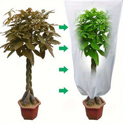 Plant Cold Cover Non-woven Drawstring Zipper Plant Overwintering