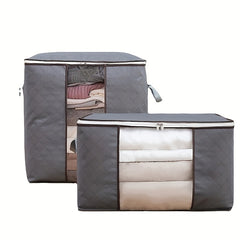 2pcs XL Quilt Storage Bags Foldable Wardrobe Clothes Home Blanket Luggage Organi
