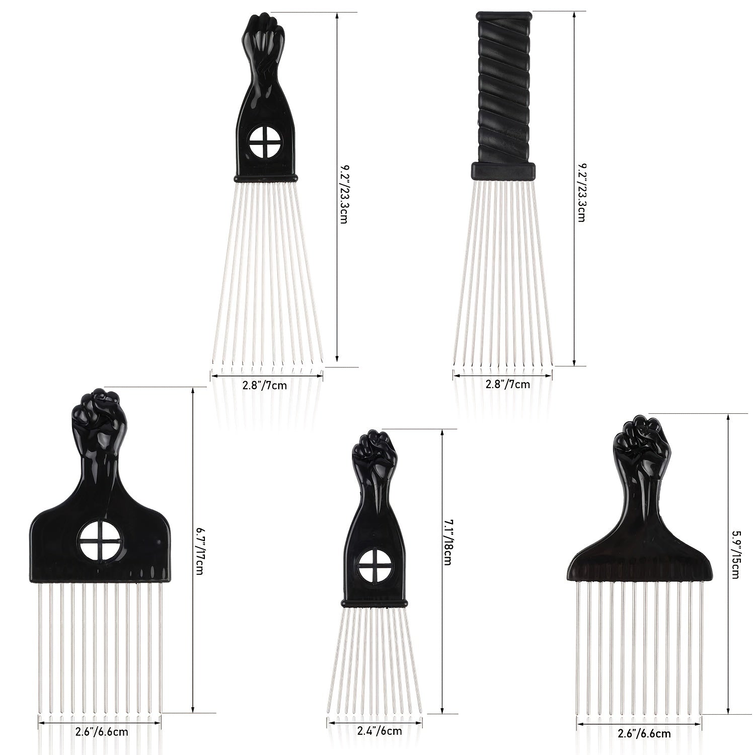 Metal Afro Comb Hair Pick for Styling